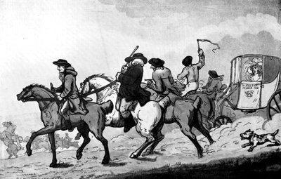 Chodit na dostihy, konec 18. století. od Thomas Rowlandson