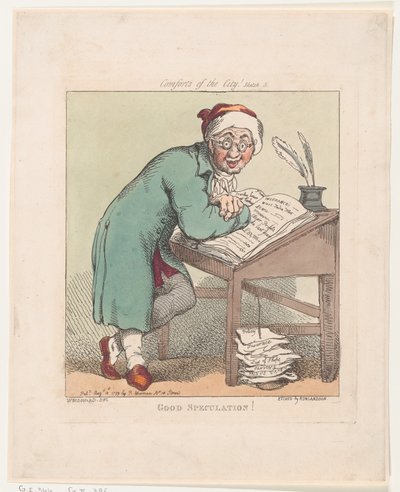 Dobrá spekulace!, 10. srpna 1799, 10. srpna 1799. od Thomas Rowlandson