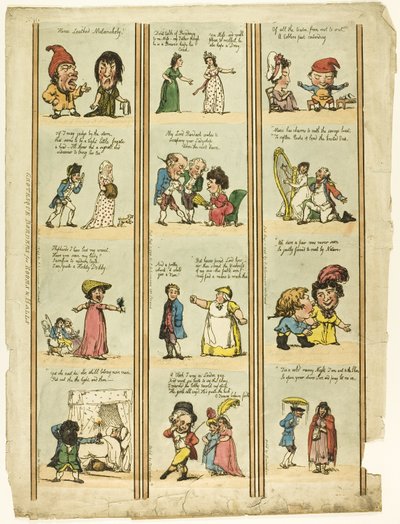 Groteskní obruby pro haly a pokoje od Thomas Rowlandson