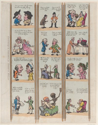 Groteskní hranice pro pokoje a sály, deska 15, 1799., 1799. od Thomas Rowlandson