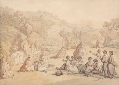Sklízeče spočívající v kukuřičném poli od Thomas Rowlandson