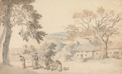 Vyjíždějící kombajny od Thomas Rowlandson