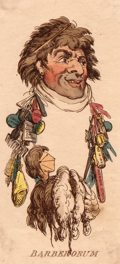 Hlavy: Barberorum od Thomas Rowlandson