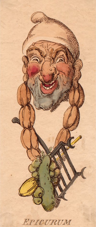 Hlavy: Epicurum od Thomas Rowlandson