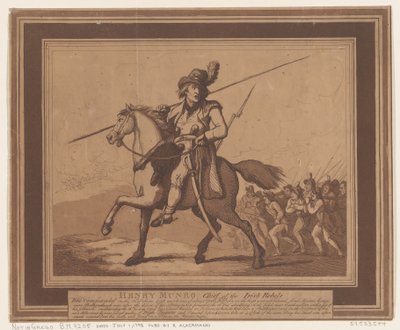Henry Munro, vůdce irských povstalců od Thomas Rowlandson