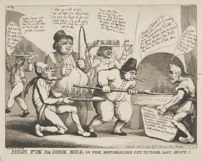 Skvělá zábava pro Johna Bulla aneb Republikáni v poslední směně od Thomas Rowlandson