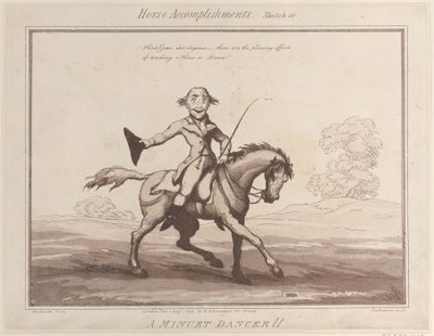Horse Accomplishments, Skica 10: A Menuet Dancer !!, 1. srpna 1799, 1. srpna 1799. od Thomas Rowlandson