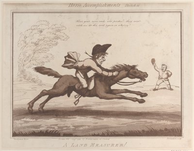 Horse Accomplishments, Skica 11: A Land Measurer!!, 1. srpna 1799, 1. srpna 1799. od Thomas Rowlandson