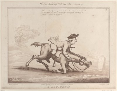 Horse Accomplishments, Skica 4: A Devotee!!, 1. srpna 1799, 1. srpna 1799. od Thomas Rowlandson