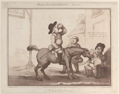 Koňské úspěchy, náčrt 5: Politik!!, 1. srpna 1799, 1. srpna 1799. od Thomas Rowlandson