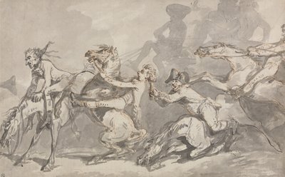 Srážka jezdců od Thomas Rowlandson