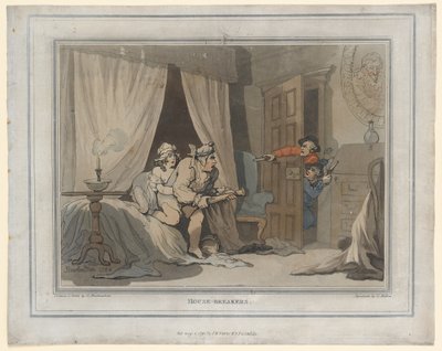 House Breakers, tisk Thomas Molten, 1791 (ručně kolorovaná rytina) od Thomas Rowlandson