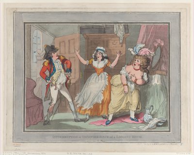 Rušení nebo nepříjemnosti ubytovny, [Apri..., [1. dubna 1789], znovu vydáno 1. dubna 1824. od Thomas Rowlandson