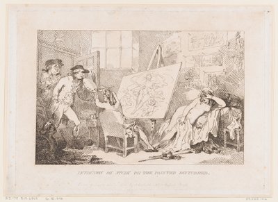 Rušení při práci nebo Malíř vyrušený od Thomas Rowlandson