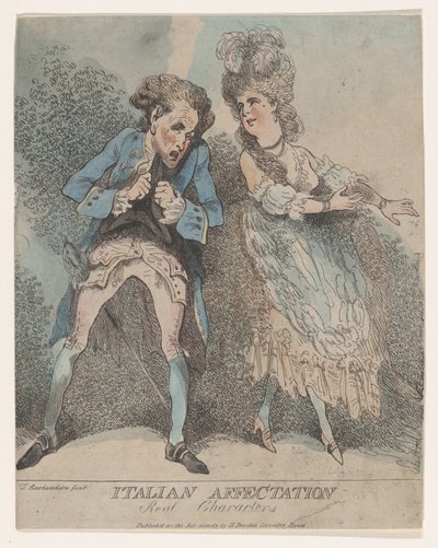 Italská náklonnost, skutečné postavy, 1786-91., 1786-91. od Thomas Rowlandson