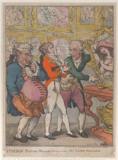 Italští prodejci obrázků Humbugging My Lord Anglaise, 30. května 1812, 30. května 1812. od Thomas Rowlandson
