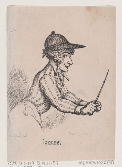 Žokej, duben 1808, duben 1808. od Thomas Rowlandson