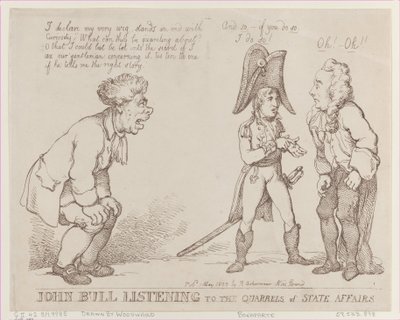 John Bull naslouchání sporům o státní záležitosti, 1. května 1803, 1. května 1803. od Thomas Rowlandson