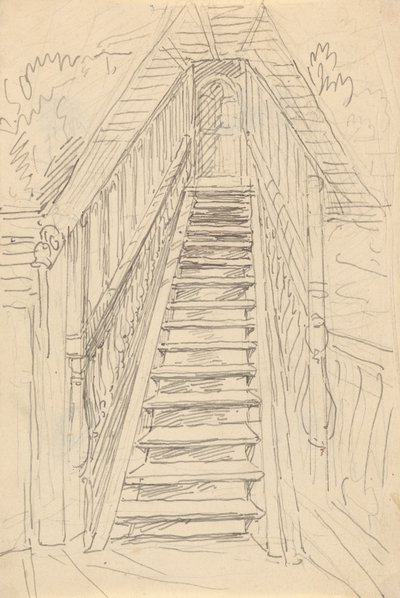 Budova krále Viléma, schody vedoucí do Velkého sálu od Thomas Rowlandson