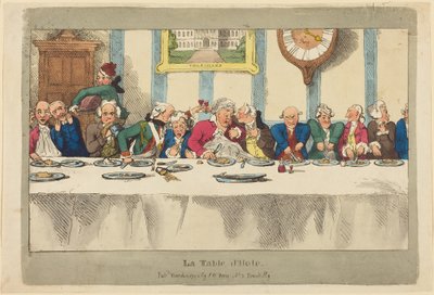 Stravování v penzionu od Thomas Rowlandson