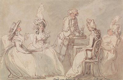 Dámy u čaje od Thomas Rowlandson