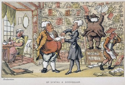 Le docteur et un marchand de livre - ve „“Třech cestách doktora Syntaxe: při hledání malebné útěchy a manželky““ od Williama Combe, nemocného. Rowlandson od Thomas Rowlandson