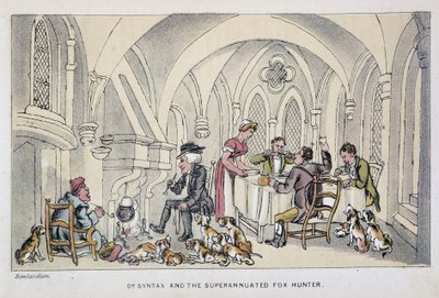 Le docteur à un repas des chasseurs - ve „“ třech cestách doktora Syntaxe: při hledání malebné útěchy a manželky““ od Williama Combe, nemocného. Rowlandson od Thomas Rowlandson