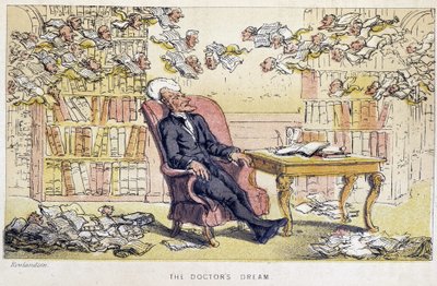 Le rêve du docteur - ve „“Doktor Syntax „tři cesty: při hledání malebné útěchy a manželky““ od Williama Combe, nemocného. Rowlandson od Thomas Rowlandson