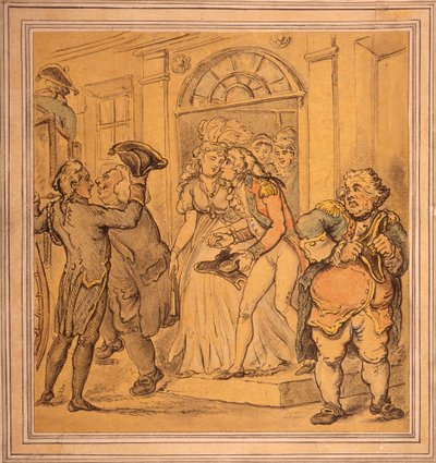 Odcházení po večírku, konec 18.-začátek 19. století od Thomas Rowlandson