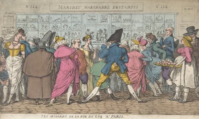 Musards z Rue du Coq v Paříži Dawdlers z Rue Coq, Paříž, ca. 1810, ca. 1810. od Thomas Rowlandson