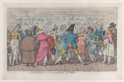 Musards z Rue du Coq v Paříži Dawdlers z Rue Coq, ca. 1810, ca. 1810. od Thomas Rowlandson