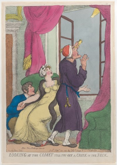Dívat se na kometu, dokud nedostaneš krk v krku, 20. září 1811, 20. září 1811. od Thomas Rowlandson