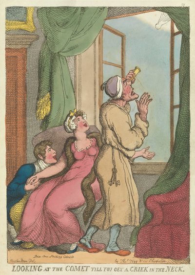 "Díváš se na kometu, dokud nedostaneš krk do krku od Thomas Rowlandson