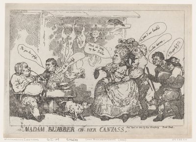 Madam Blubber On Her Canvass, 22. dubna 1784, 22. dubna 1784. od Thomas Rowlandson