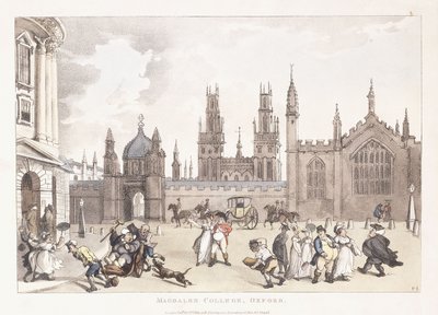 Magdalen College, Oxford, 1809-1811 od Thomas Rowlandson