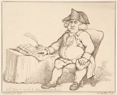 Muž u stolu od Thomas Rowlandson