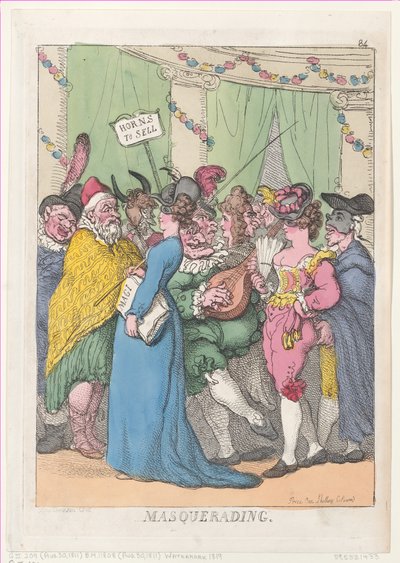 Masquerading, [30. srpna 1811], přetištěno., [30. srpna 1811], přetištěno. od Thomas Rowlandson