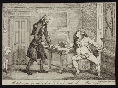 Melopoyn, zoufalý básník a manažer od Thomas Rowlandson