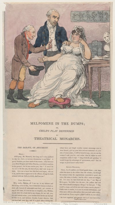 Melpomene na skládkách aneb Dětská hra bráněná divadelními panovníky, 1804., 1804. od Thomas Rowlandson