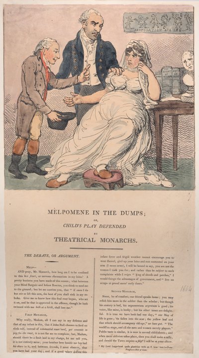Melpomene na skládkách aneb Dětská hra bráněná divadelními panovníky, 1804., 1804. od Thomas Rowlandson