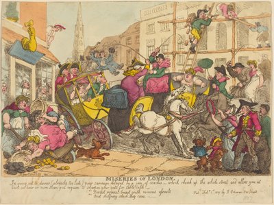 Utrpení Londýna od Thomas Rowlandson