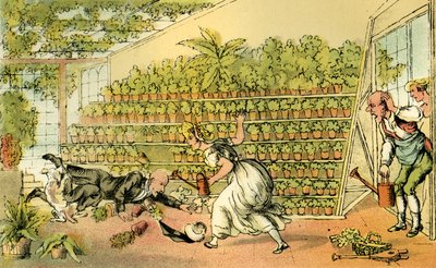 „Neštěstí v Tulip Hall“ od Thomas Rowlandson