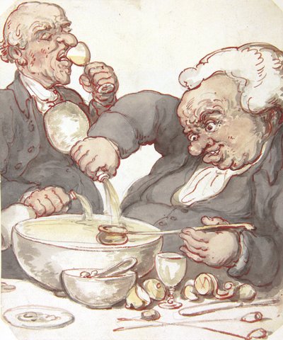 Míchání punče (tuš a akvarel s tužkou) od Thomas Rowlandson