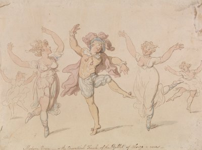 Moderní Grace...Balet Alonzo e Cara od Thomas Rowlandson