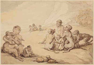 Opičí ostrov od Thomas Rowlandson