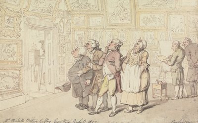 Obrazová galerie pana Michella, Grove House, Enfield, 1817 od Thomas Rowlandson