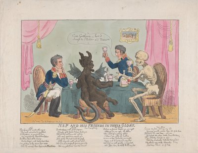 Nap a jeho přátelé ve své slávě, 1. října 1813, 1. října 1813. od Thomas Rowlandson
