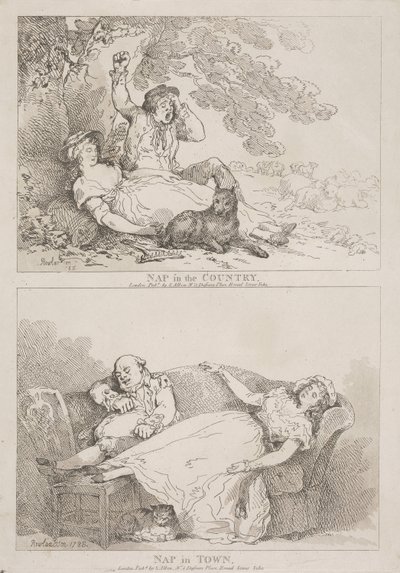 Odpočinek na venkově – Odpočinek ve městě od Thomas Rowlandson