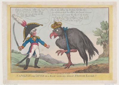 Napoleon Malý ve vzteku se svým velkým francouzským orlem!!, 20. září 1808, 20. září 1808 od Thomas Rowlandson