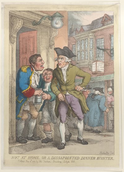Ne doma, aneb zklamaný lovec večeře, 13. června 1823, 13. června 1823. od Thomas Rowlandson